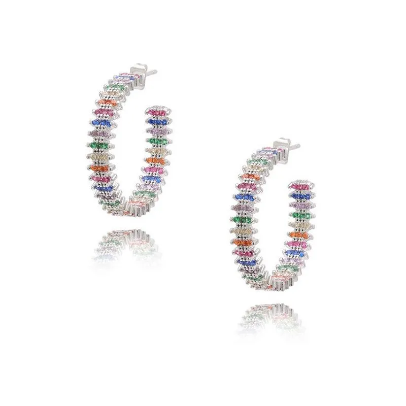 Arracades de cèrcol de colors per a dona