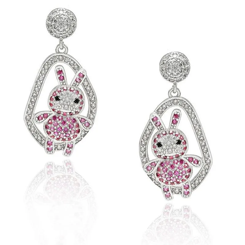 Simpàtica arracada d'animals de conill