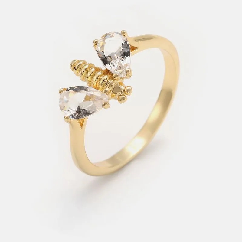 Anell d'animals d'abella bonica de moda