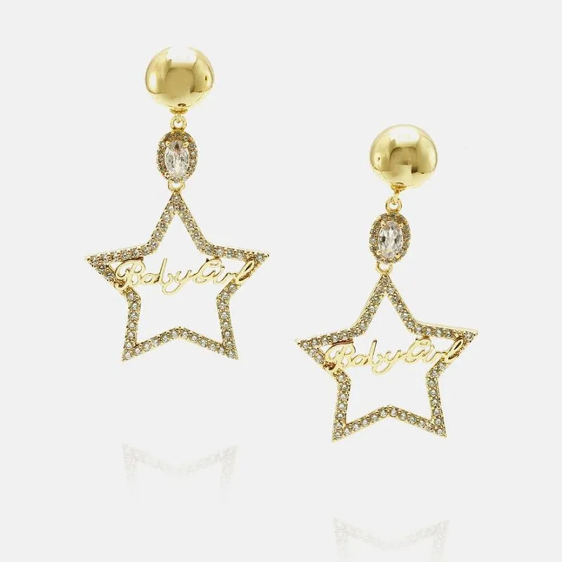 Arracades pendents de gota d'estrella de moda
