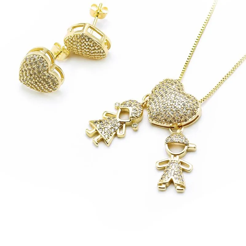 Conjunt de joieria de cor banyat en or