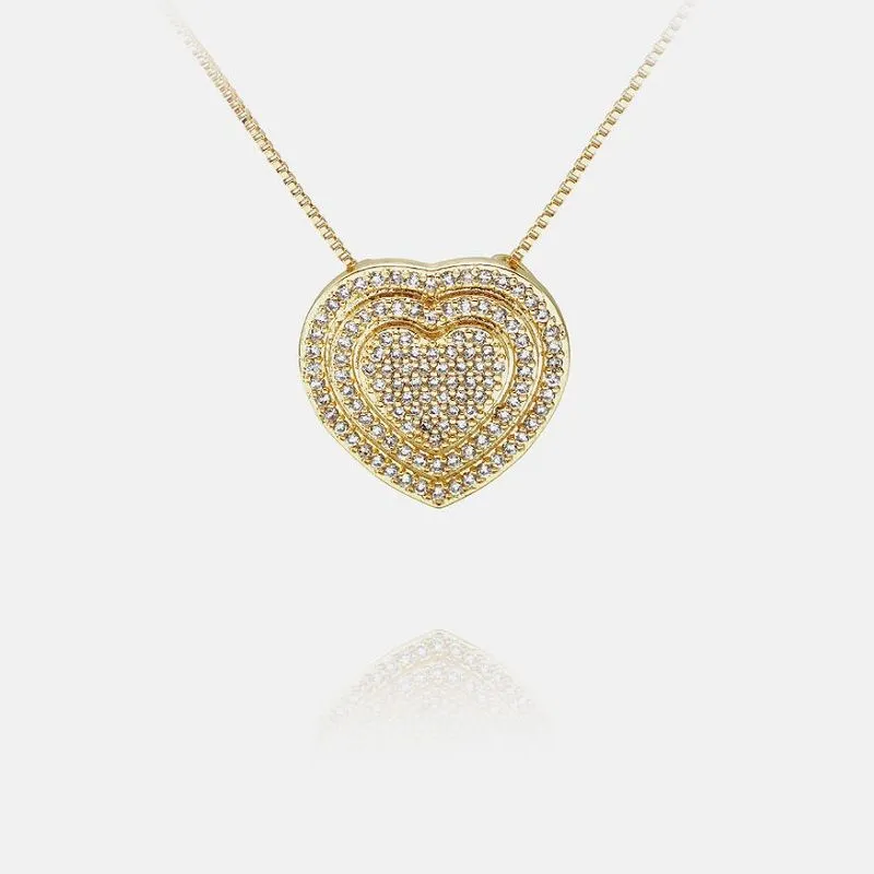 Penjoll de cor de zircó únic