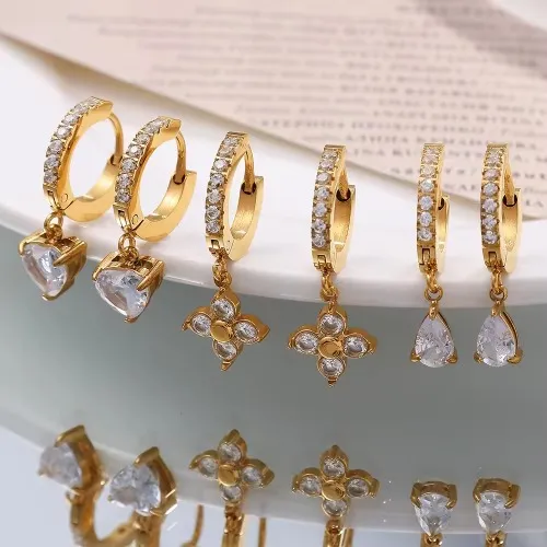 Arracades xapades en or de 18K