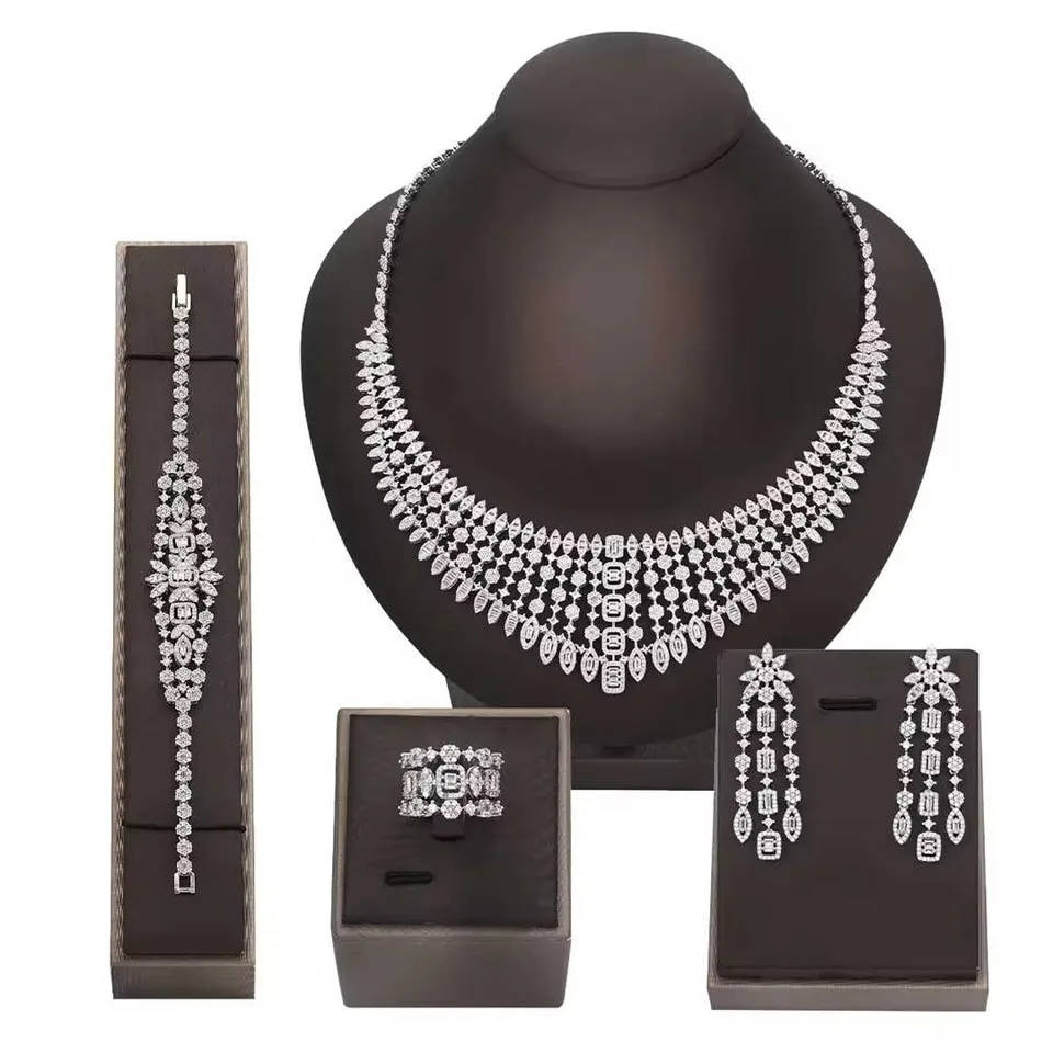 Jocs de joies de casament de vidre de luxe